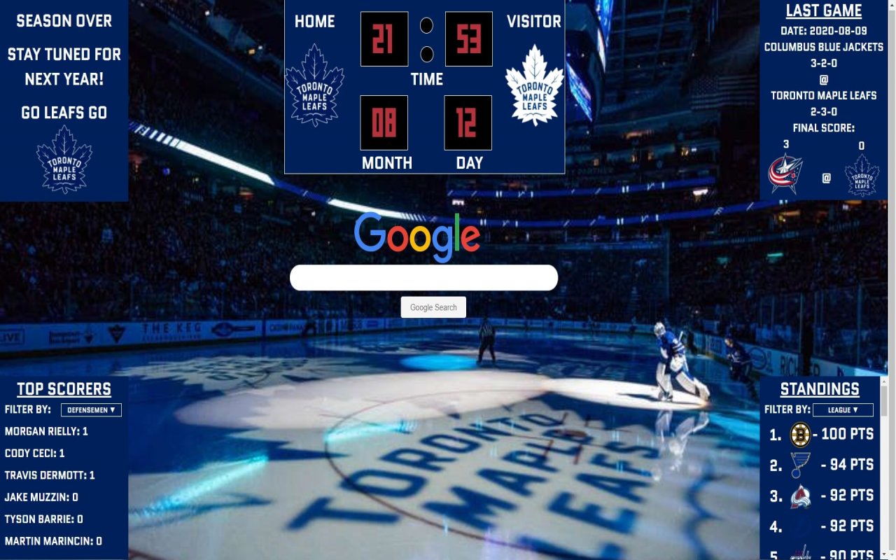 Toronto Maple Leafs Chrome Extension chrome谷歌浏览器插件_扩展第1张截图