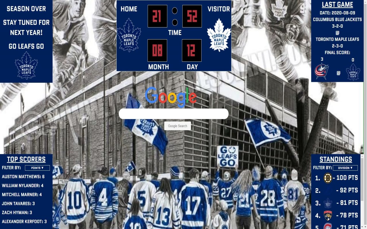 Toronto Maple Leafs Chrome Extension chrome谷歌浏览器插件_扩展第6张截图