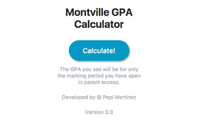 Montville GPA Calculator chrome谷歌浏览器插件_扩展第1张截图