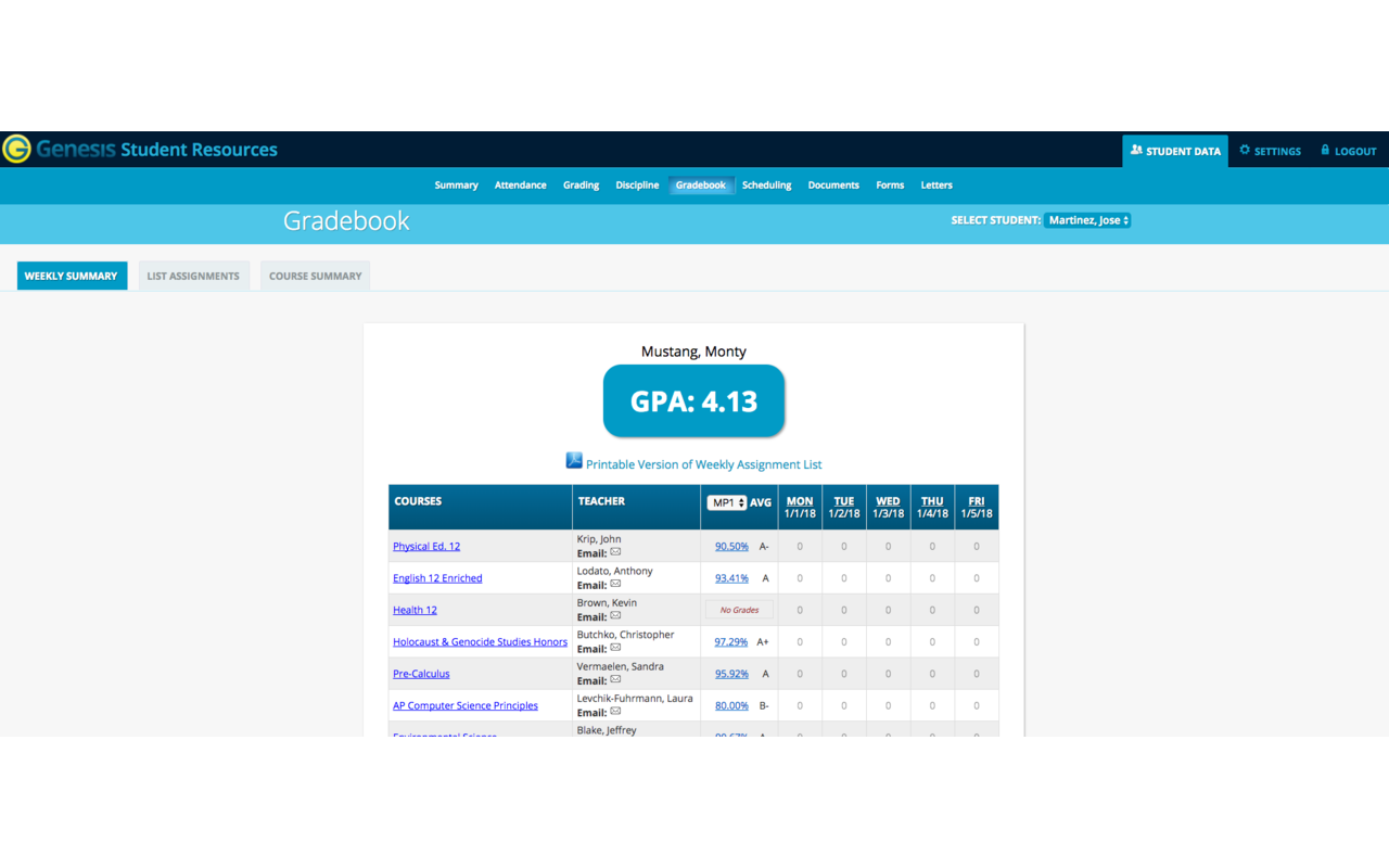 Montville GPA Calculator chrome谷歌浏览器插件_扩展第2张截图