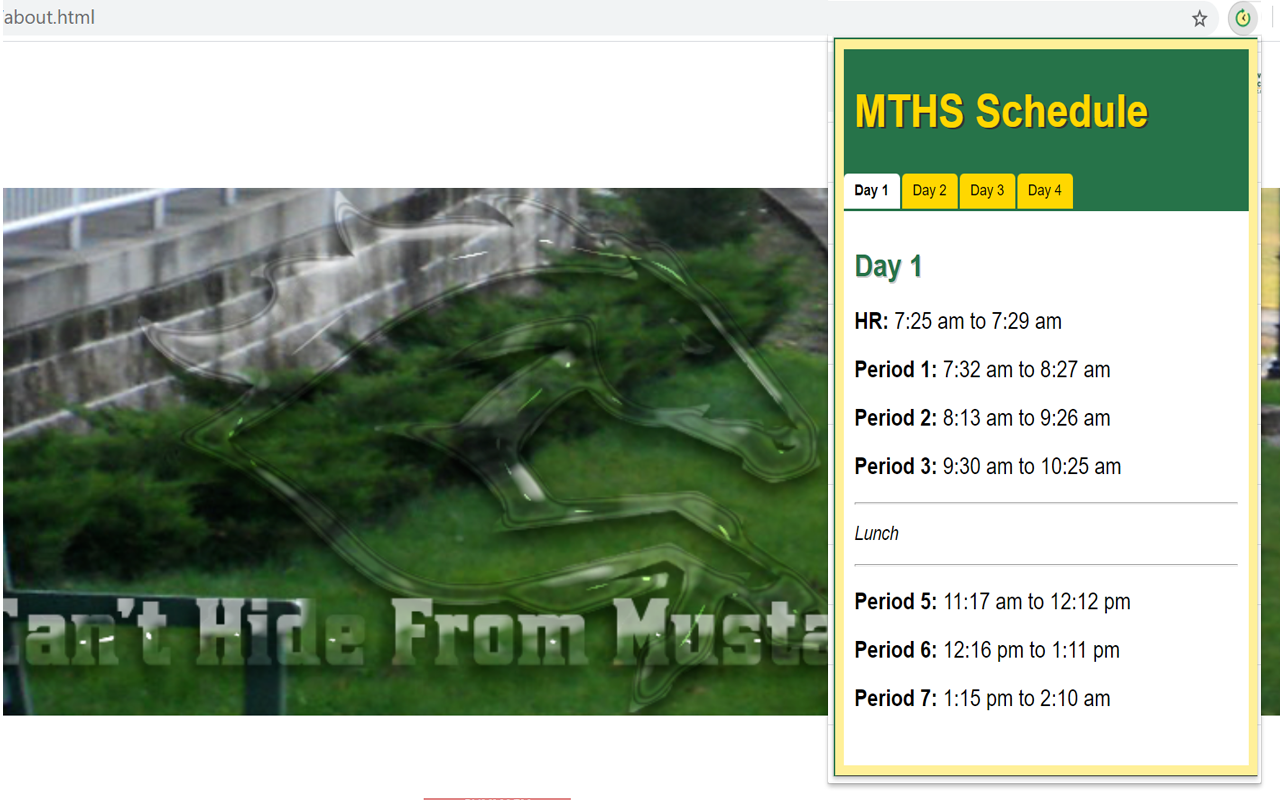 MTHS Schedule chrome谷歌浏览器插件_扩展第2张截图