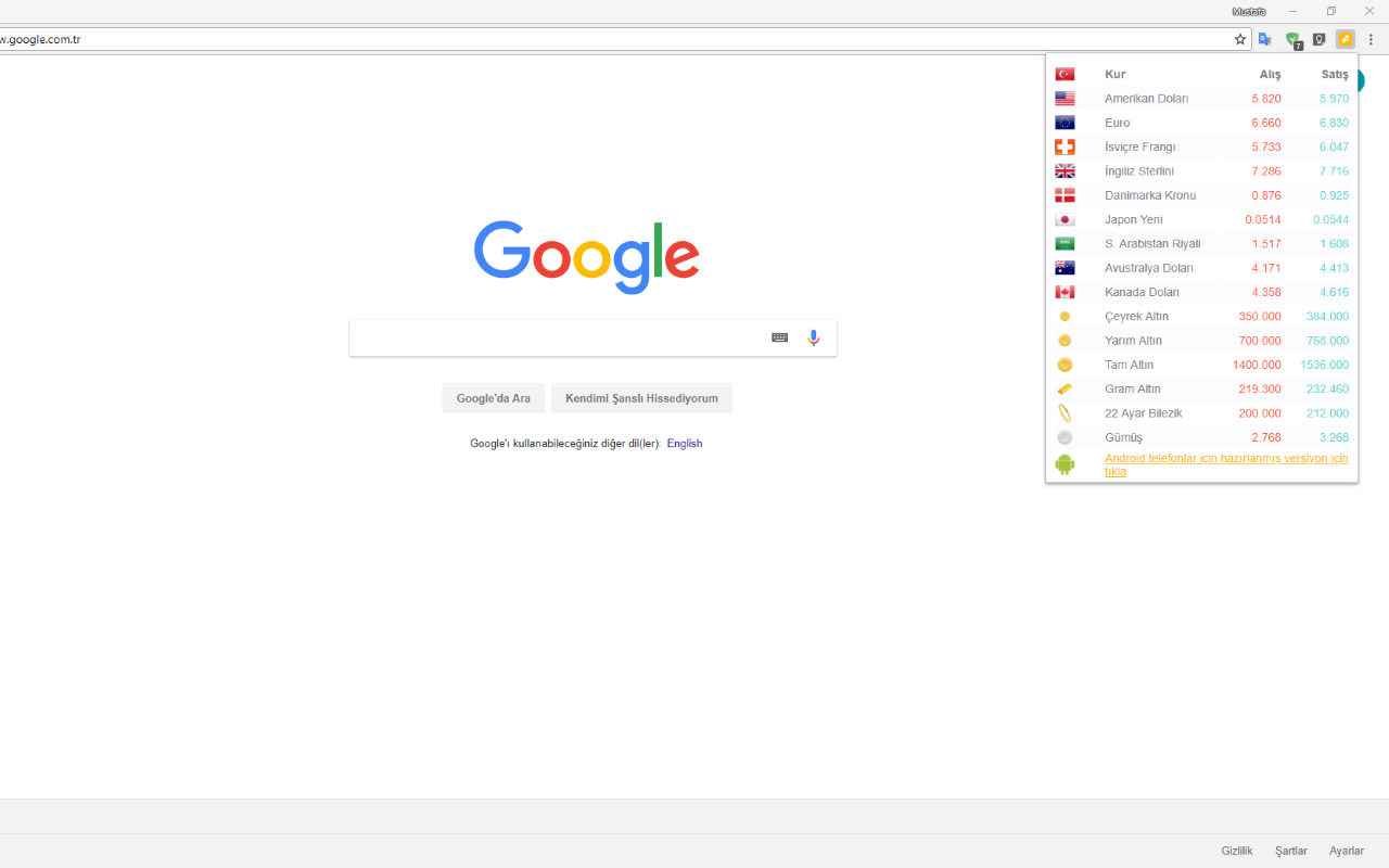Döviz ve Altın Kurları chrome谷歌浏览器插件_扩展第2张截图
