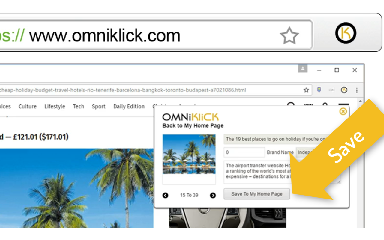 OMNiKLiCK ~ Bookmarking The Web chrome谷歌浏览器插件_扩展第3张截图