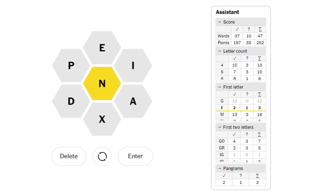 Spelling Bee Assistant chrome谷歌浏览器插件_扩展第1张截图