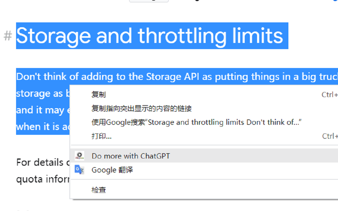 ChatGPT - 150种处理任务，右键快速访问 chrome谷歌浏览器插件_扩展第1张截图