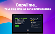 Copylime.com Smart AI Writing Assistant chrome谷歌浏览器插件_扩展第4张截图