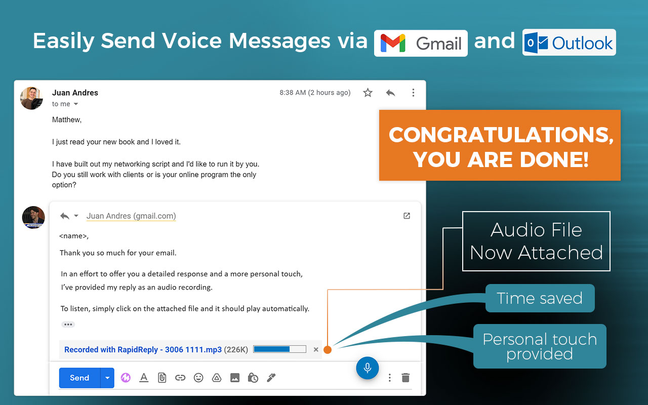 RapidReply - Send Voice Messages via Email chrome谷歌浏览器插件_扩展第4张截图