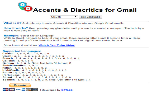 Accents & Diacritics for Gmail chrome谷歌浏览器插件_扩展第1张截图