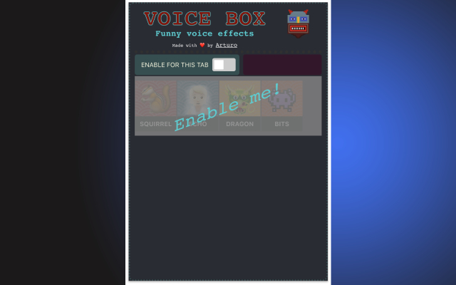 Voice Changer for Chrome (by noise-box) chrome谷歌浏览器插件_扩展第2张截图