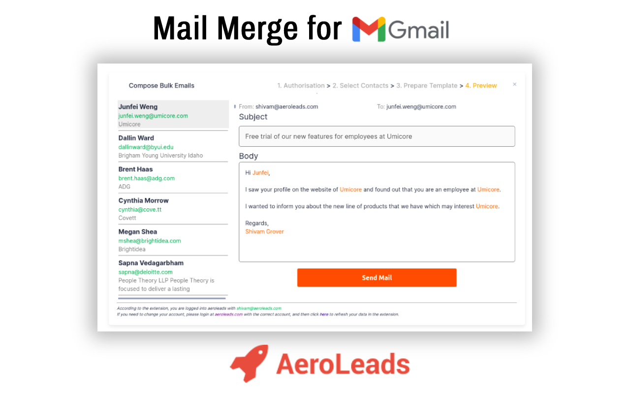 Mail Merge for Gmail Aeroleads chrome谷歌浏览器插件_扩展第1张截图