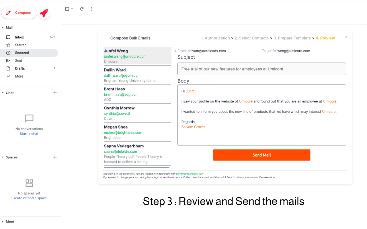 Mail Merge for Gmail Aeroleads chrome谷歌浏览器插件_扩展第5张截图