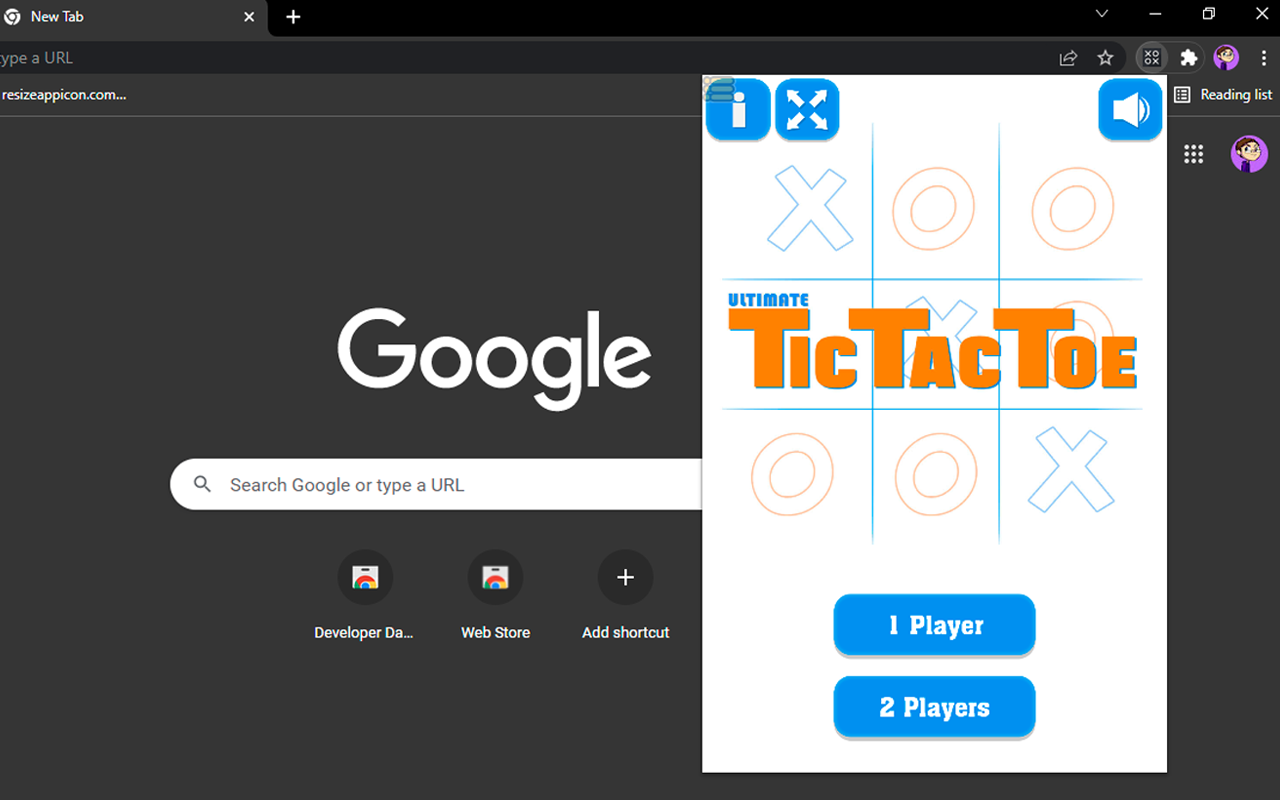 Tic Tac Toe on Chrome chrome谷歌浏览器插件_扩展第1张截图