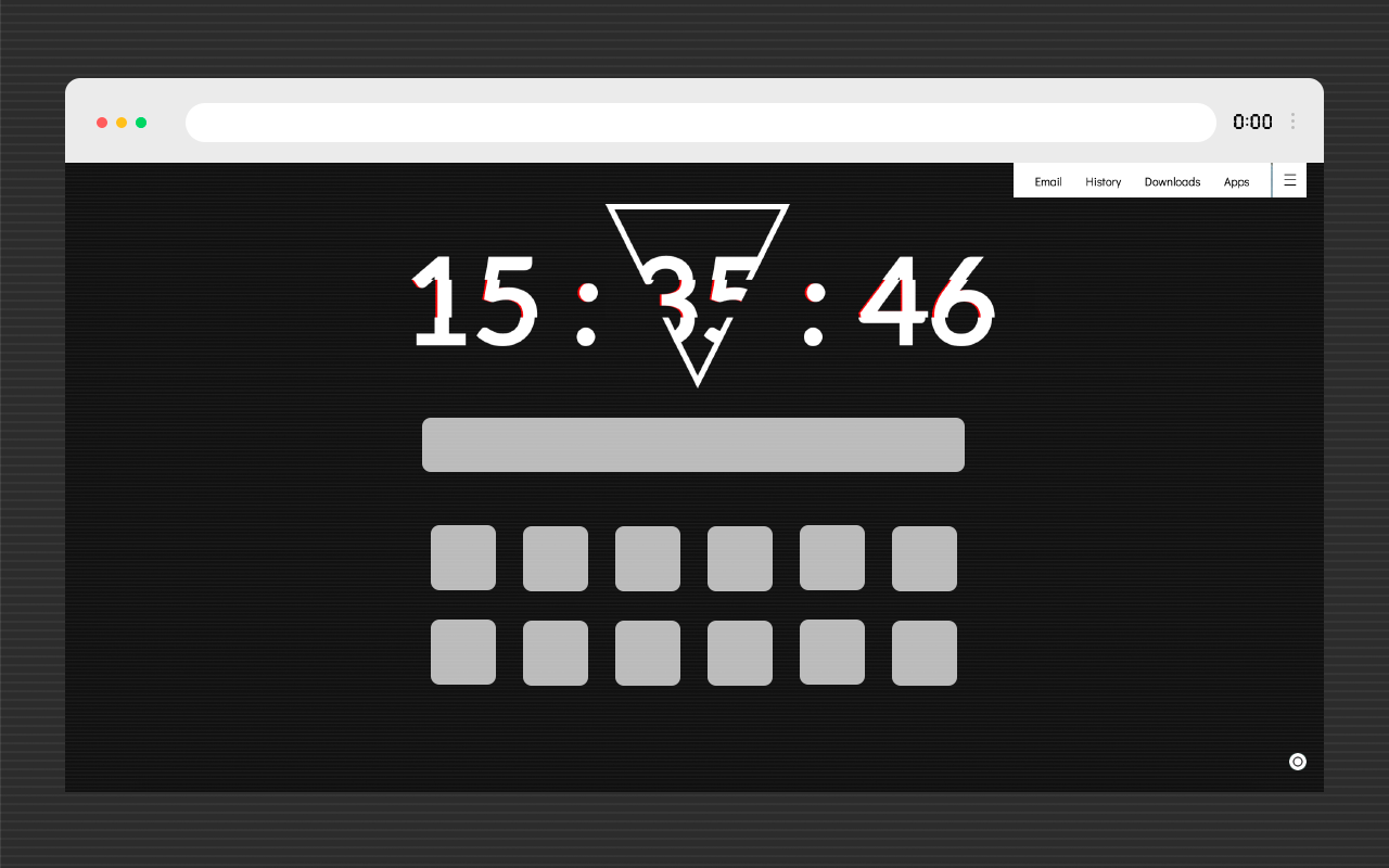 Custom New Tab - Clock Homepage chrome谷歌浏览器插件_扩展第1张截图