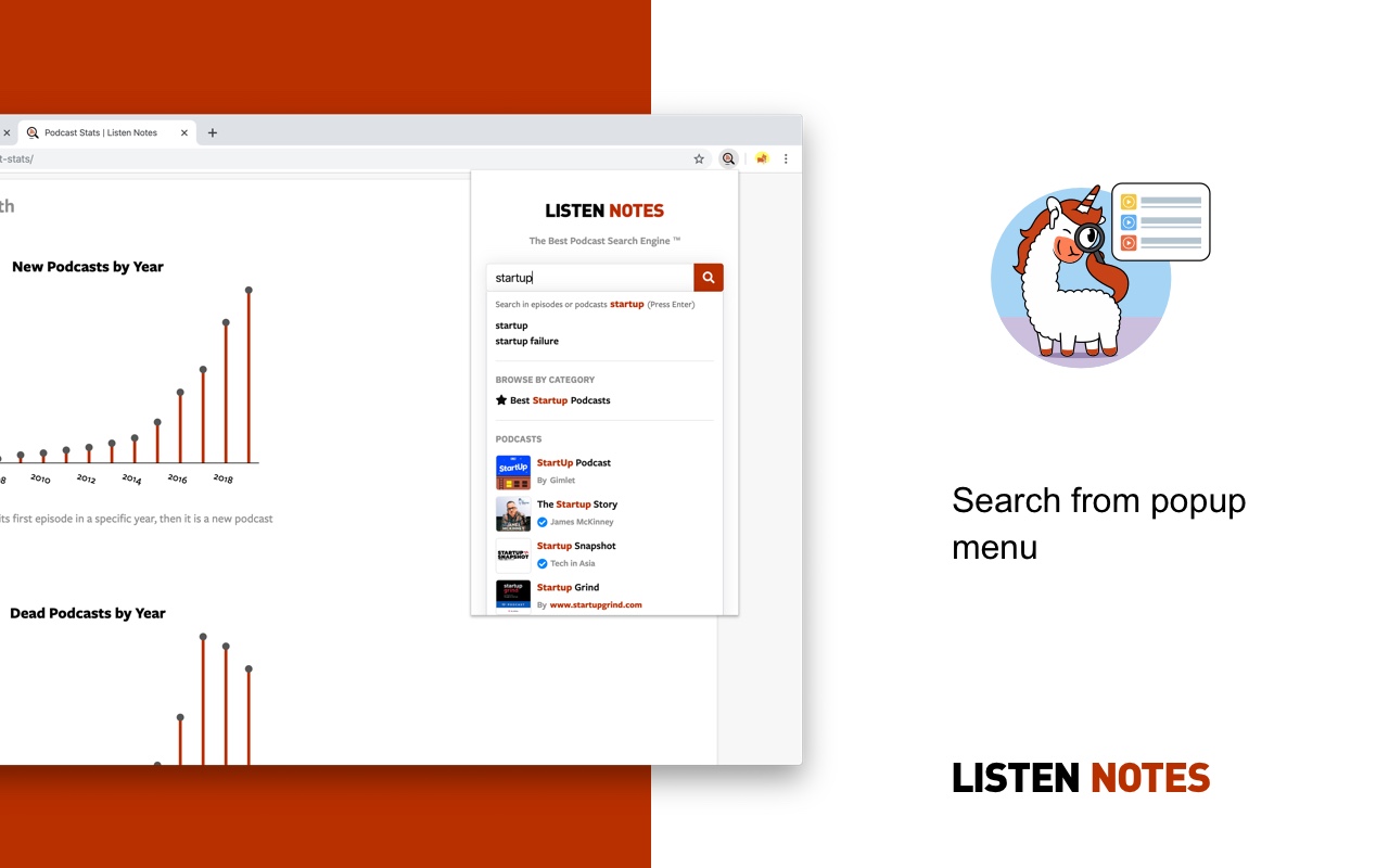 Listen Notes for Chrome - podcast search chrome谷歌浏览器插件_扩展第4张截图