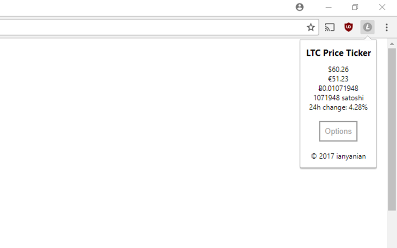 LTC Price Ticker chrome谷歌浏览器插件_扩展第1张截图