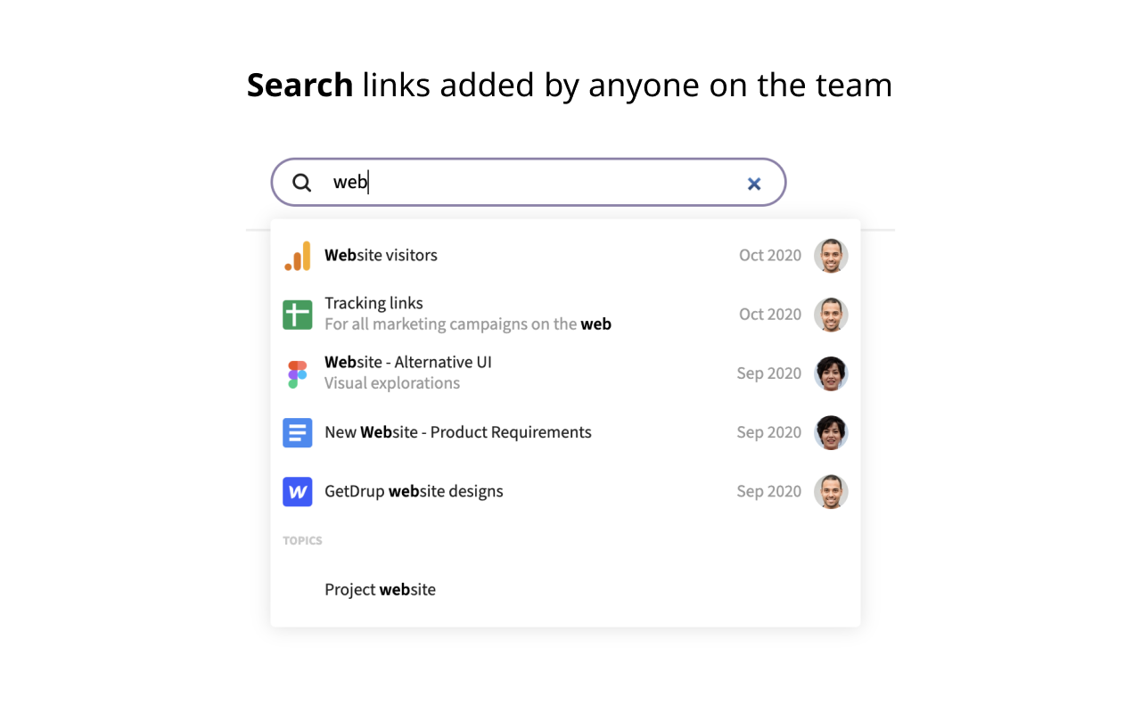 Drup - Shared bookmarks for teams chrome谷歌浏览器插件_扩展第6张截图