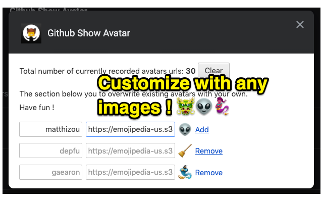 Github Show Avatar chrome谷歌浏览器插件_扩展第8张截图