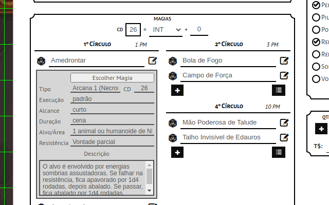 Roll20: Grimório do Tormenta20 chrome谷歌浏览器插件_扩展第3张截图