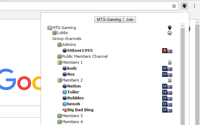 MTS-Gaming Teamspeak Status chrome谷歌浏览器插件_扩展第1张截图