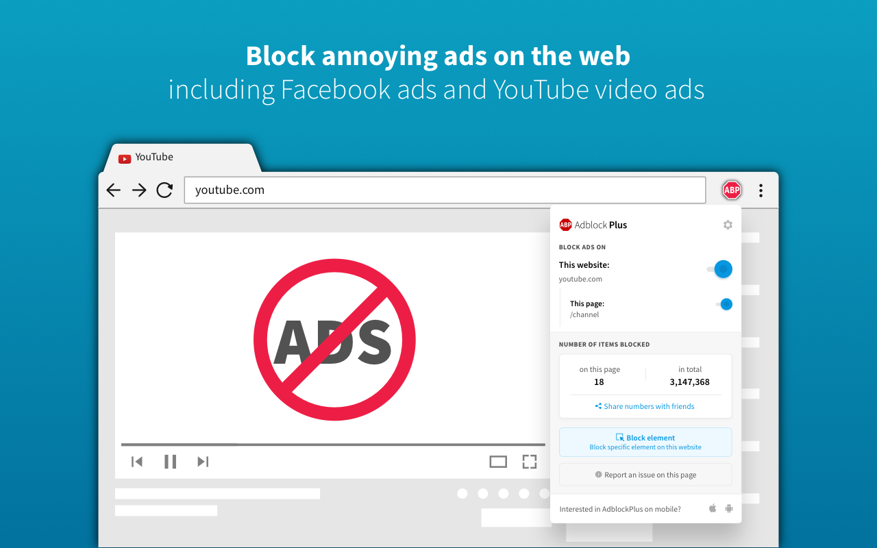 Adblock Plus - 免费的广告拦截器 chrome谷歌浏览器插件_扩展第2张截图