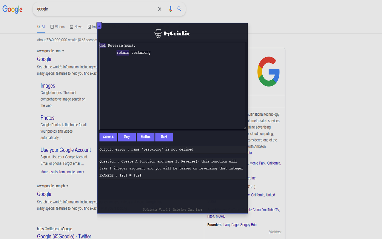 PyQuickie chrome谷歌浏览器插件_扩展第6张截图