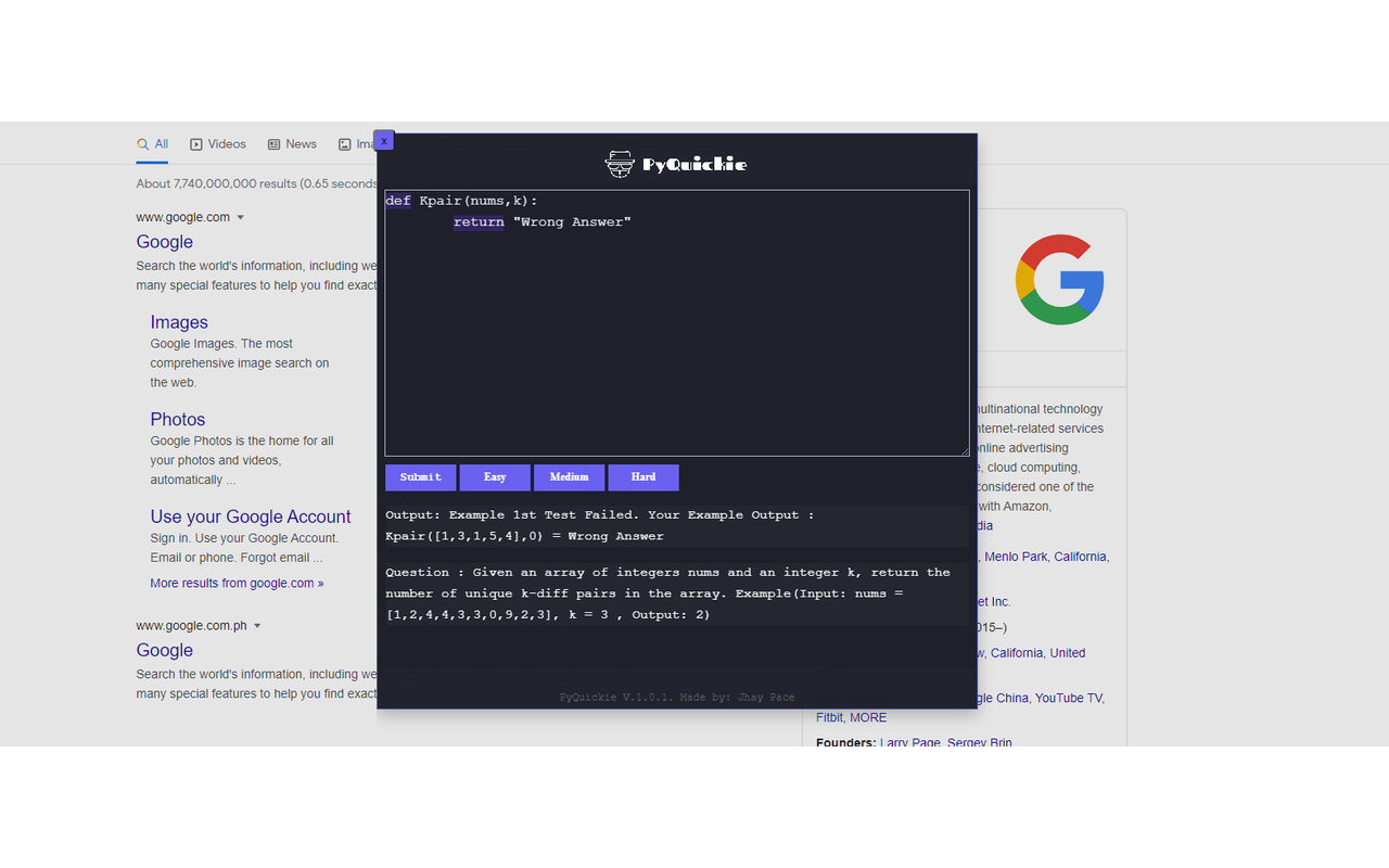 PyQuickie chrome谷歌浏览器插件_扩展第8张截图