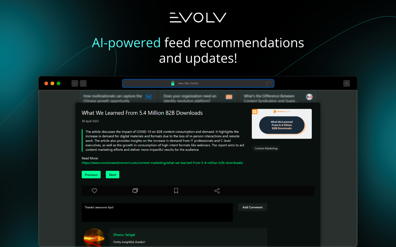 EVOLV | New Tab for Marketers chrome谷歌浏览器插件_扩展第3张截图