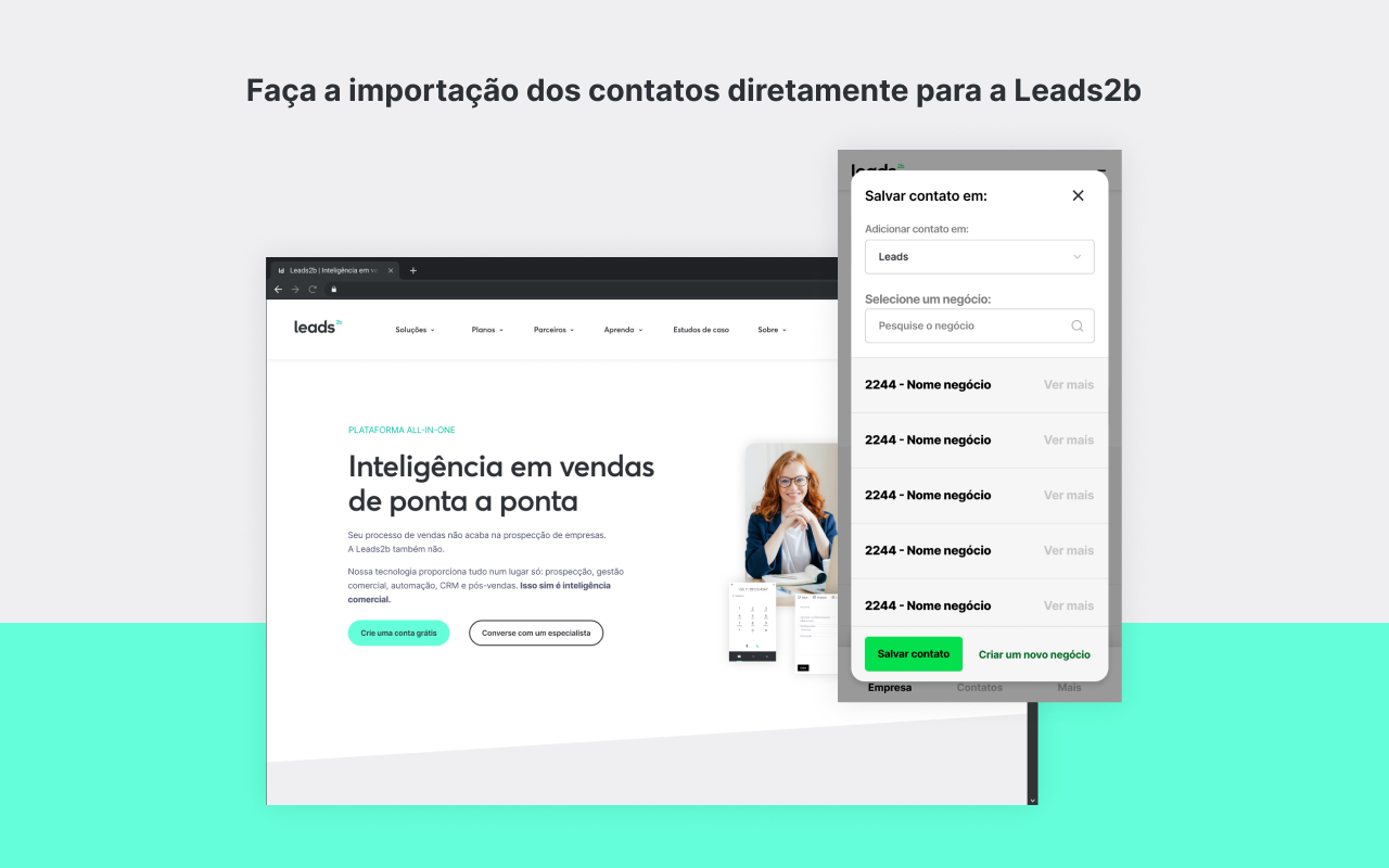 Leads2b - Busca de Contatos B2B chrome谷歌浏览器插件_扩展第3张截图