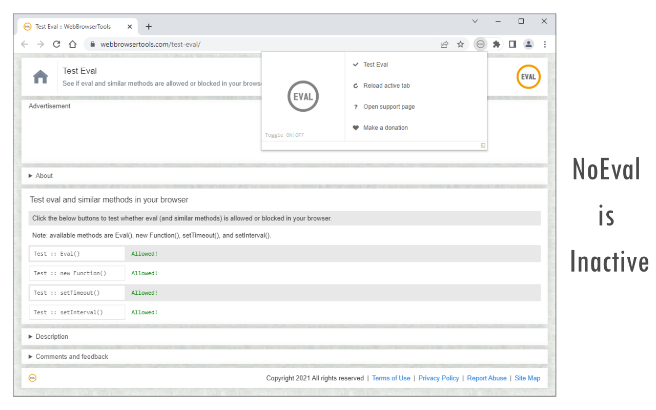 NoEval - Disable Eval() chrome谷歌浏览器插件_扩展第1张截图