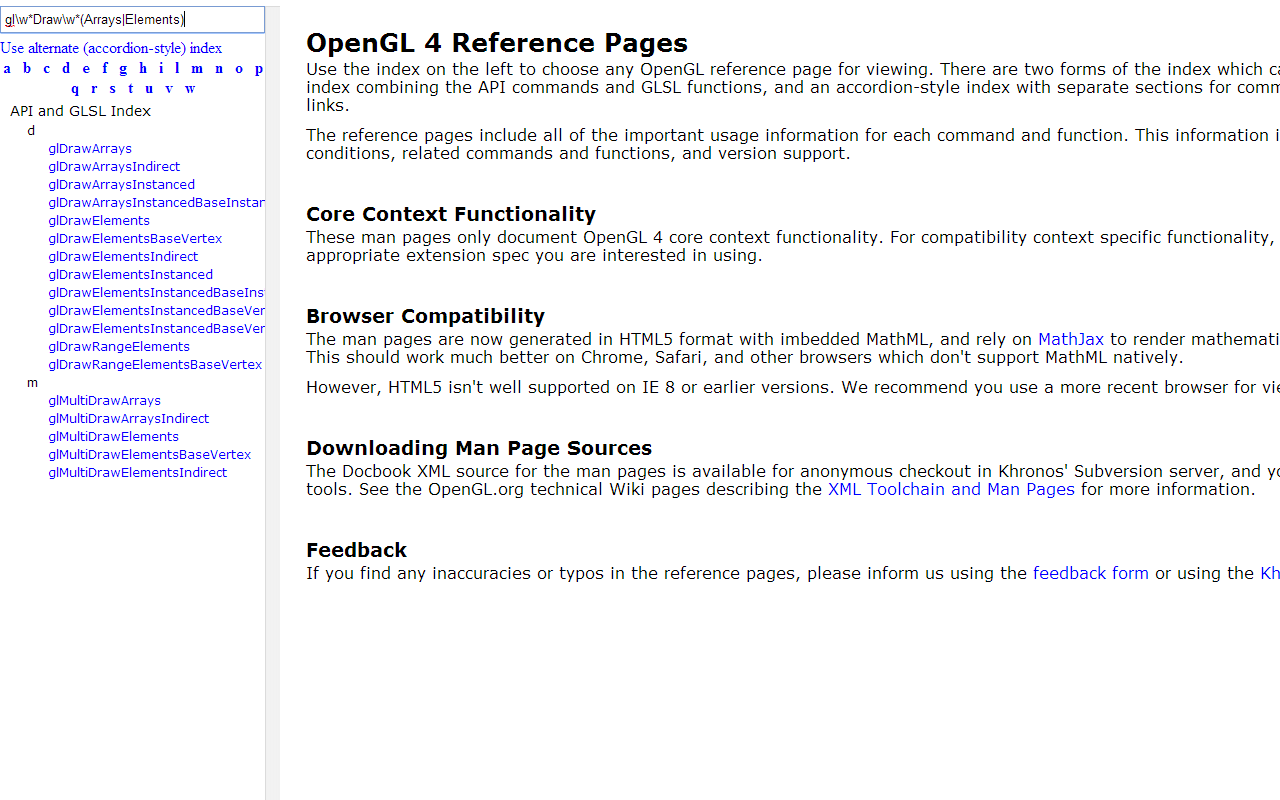 OpenGL Documentation Search chrome谷歌浏览器插件_扩展第1张截图