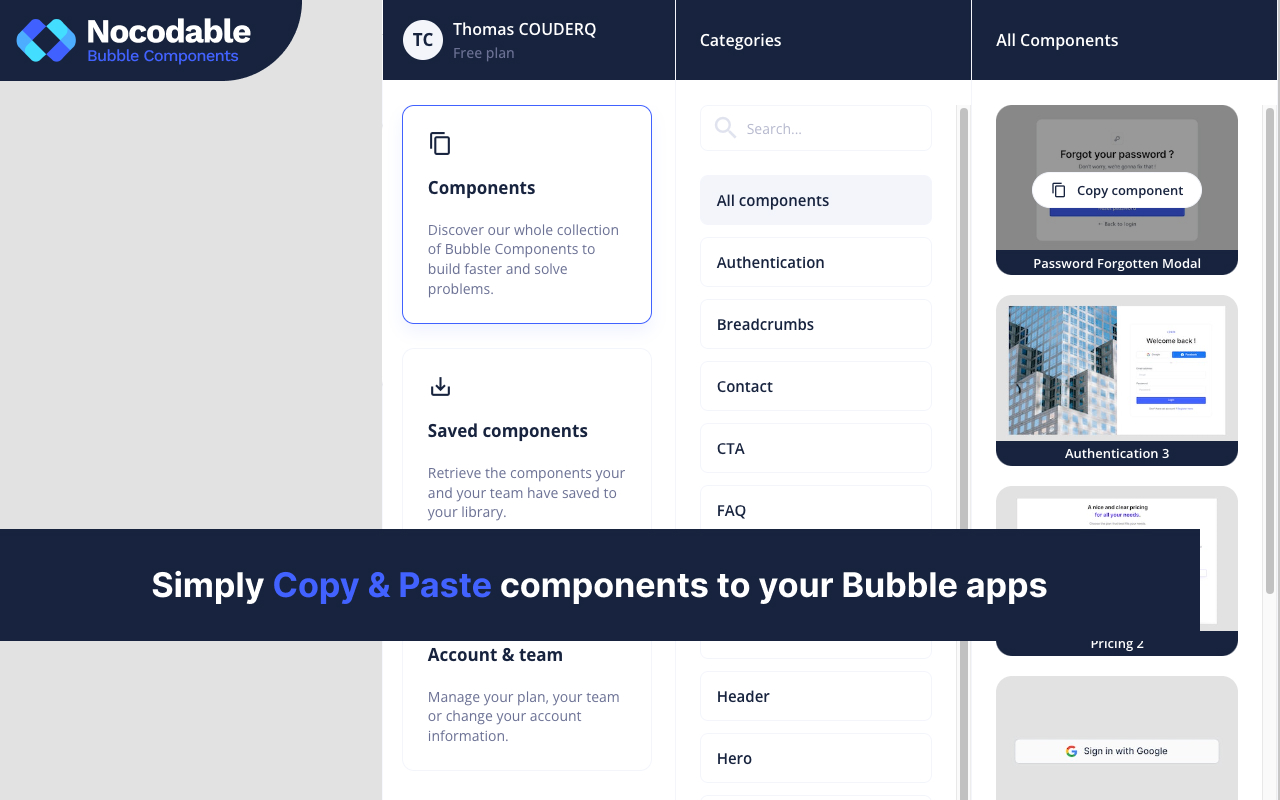 Nocodable - Components Library for Bubble.io chrome谷歌浏览器插件_扩展第4张截图