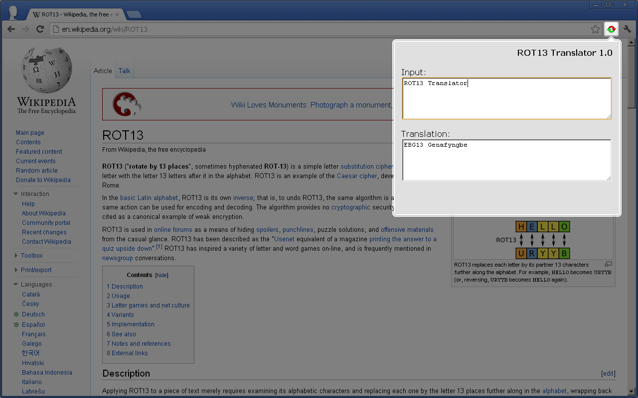 ROT13 Translator chrome谷歌浏览器插件_扩展第1张截图