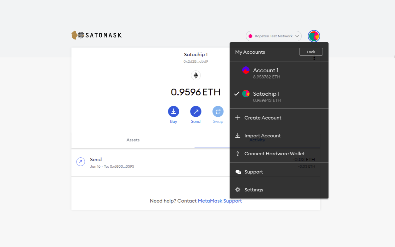 SatoMask chrome谷歌浏览器插件_扩展第4张截图
