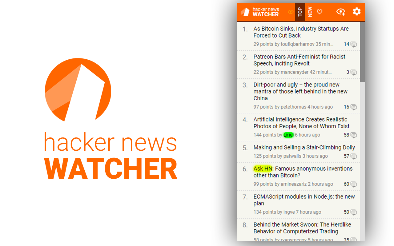Hacker News Watcher chrome谷歌浏览器插件_扩展第5张截图