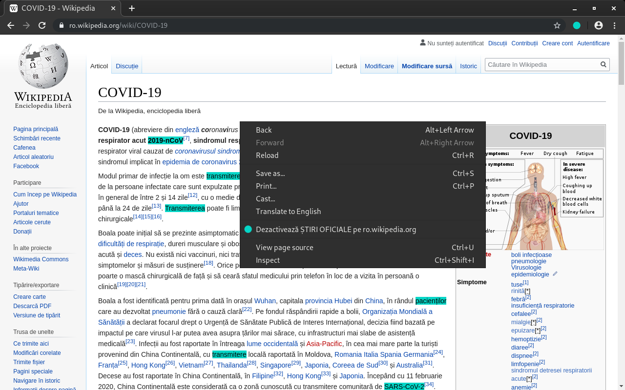 COVID-19 STIRI OFICIALE chrome谷歌浏览器插件_扩展第1张截图