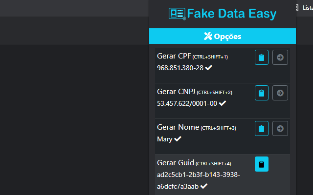 Fake Data Easy chrome谷歌浏览器插件_扩展第5张截图