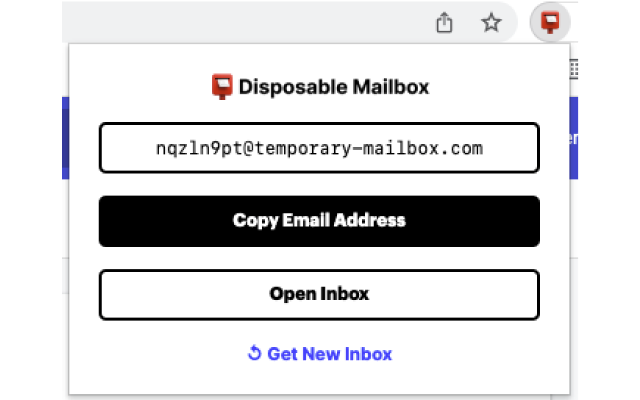 Disposable Mailbox chrome谷歌浏览器插件_扩展第1张截图