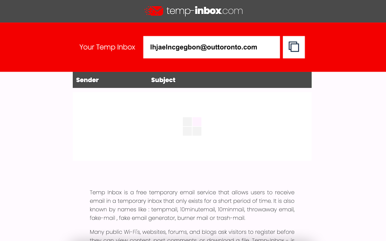 Temp Inbox - Temporary Email chrome谷歌浏览器插件_扩展第1张截图