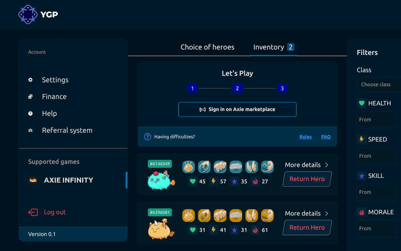 Yield Gaming Platform Axie extension chrome谷歌浏览器插件_扩展第6张截图