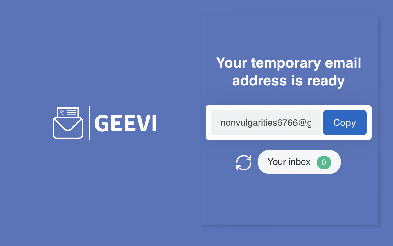 Geevi – Temp Email chrome谷歌浏览器插件_扩展第1张截图