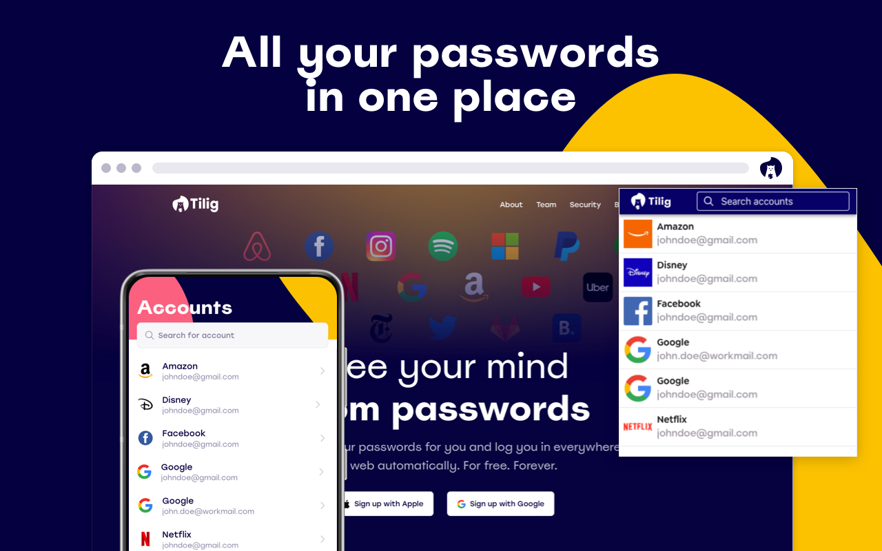 Tilig Password Manager chrome谷歌浏览器插件_扩展第4张截图