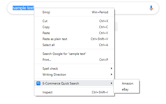 E-Commerce Quick Search chrome谷歌浏览器插件_扩展第1张截图