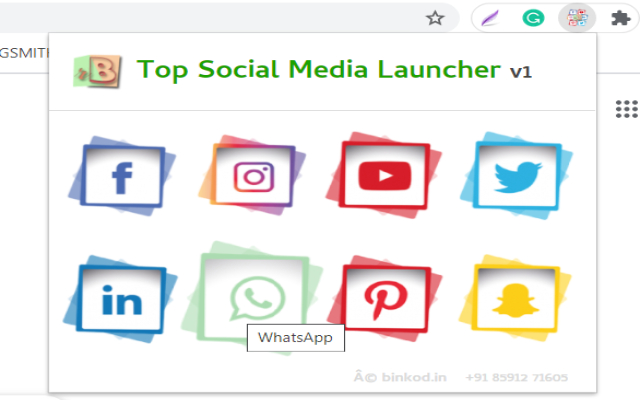 Top Social Media Launcher chrome谷歌浏览器插件_扩展第2张截图