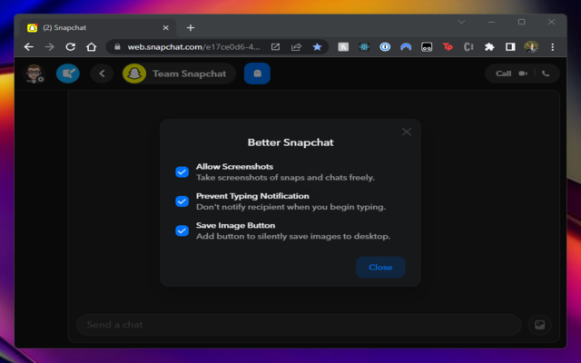 Better Snapchat chrome谷歌浏览器插件_扩展第1张截图