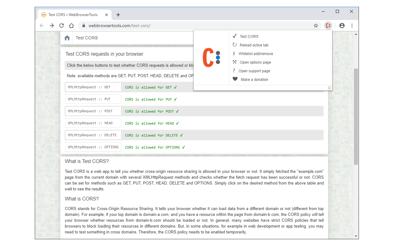 Allow CORS: Access-Control-Allow-Origin chrome谷歌浏览器插件_扩展第2张截图