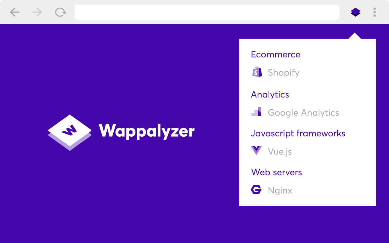 Wappalyzer - Technology profiler chrome谷歌浏览器插件_扩展第1张截图