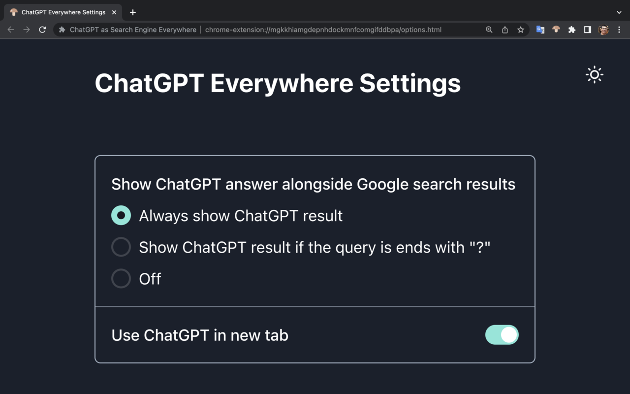 ChatGPT as Search Engine Everywhere chrome谷歌浏览器插件_扩展第1张截图