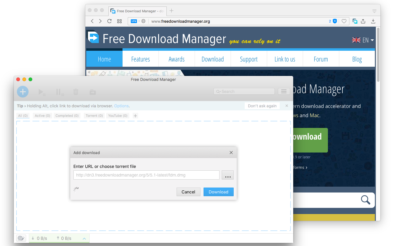 Download with Free Download Manager (FDM) chrome谷歌浏览器插件_扩展第1张截图