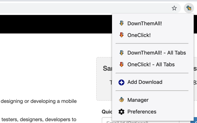 DownThemAll! chrome谷歌浏览器插件_扩展第1张截图