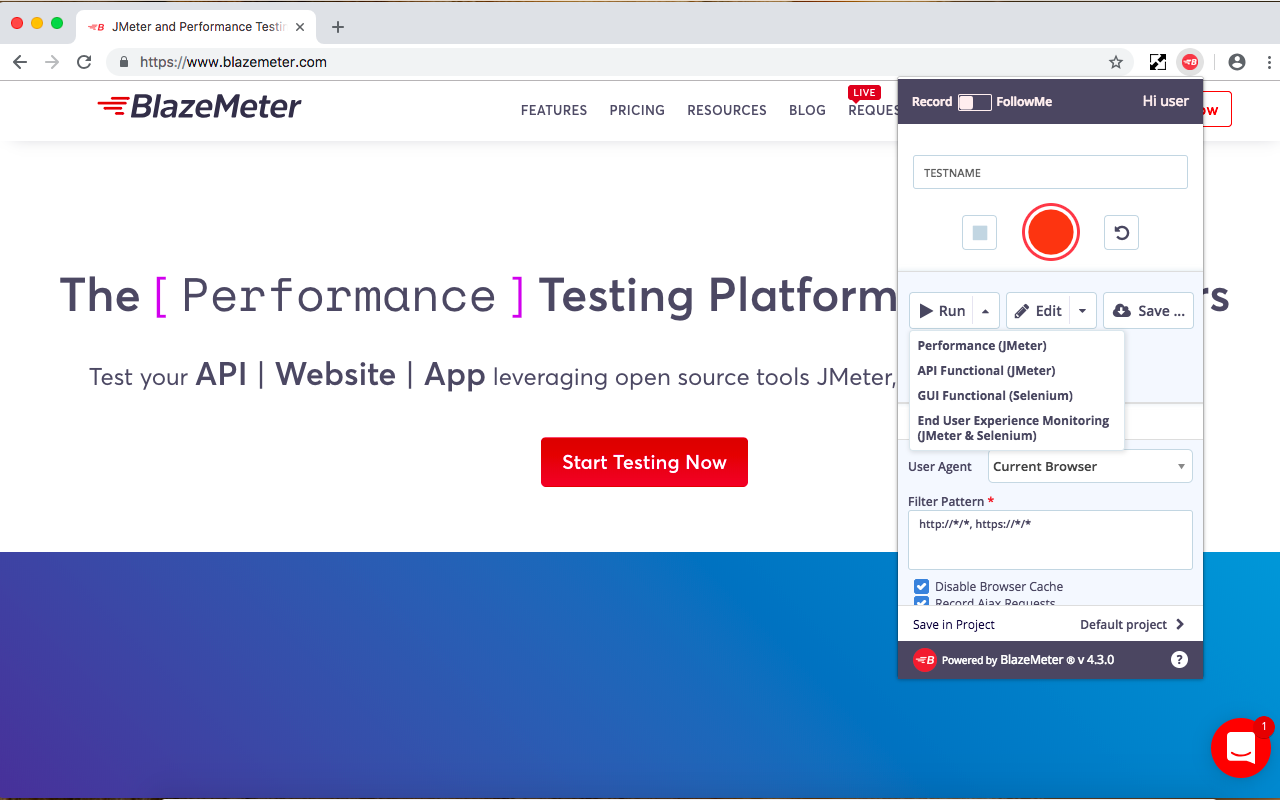 BlazeMeter | The Continuous Testing Platform chrome谷歌浏览器插件_扩展第2张截图